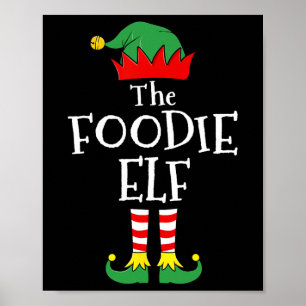 Póster Fiesta de Navidades del grupo familiar Foodie Elf