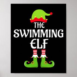 Póster Fiesta de Navidades del grupo familiar Swimming El