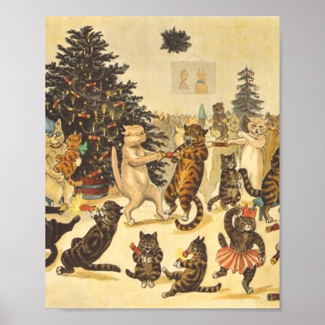 Póster Fiesta de Navidades Louis Wain (Frente)