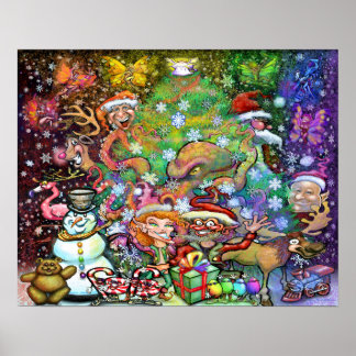 Póster Fiesta de Navidades mágicos