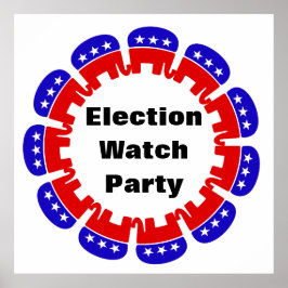 Póster Fiesta de Observador Electoral Republicano