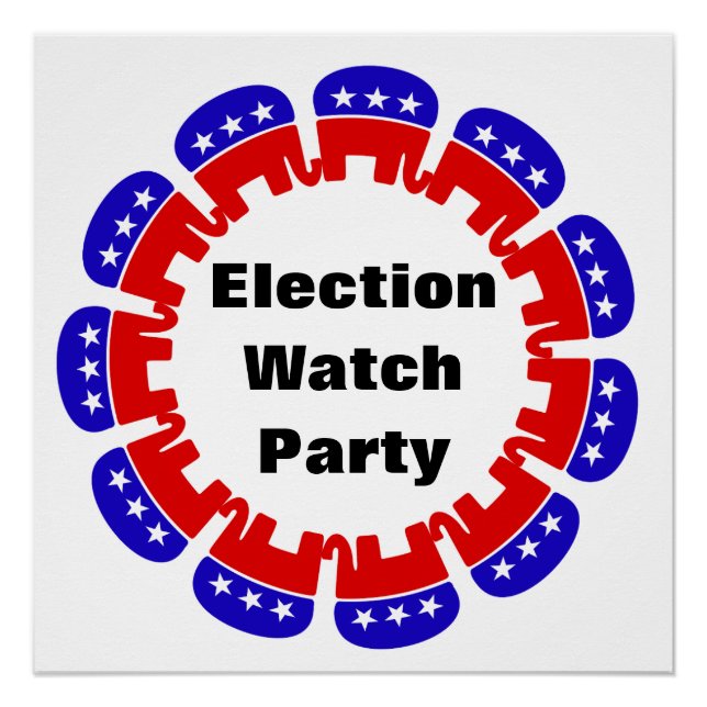 Póster Fiesta de Observador Electoral Republicano (Anverso)