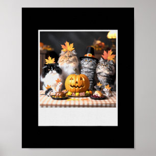 Póster Fiesta de Otoño de Gatos y Ratones – Divertido Día