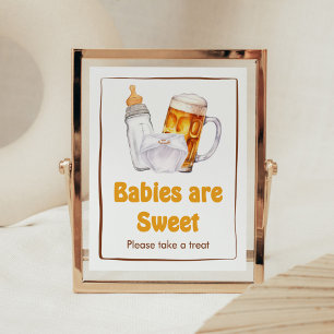 Póster Fiesta de pañales de cerveza Baby Shower Los bebés