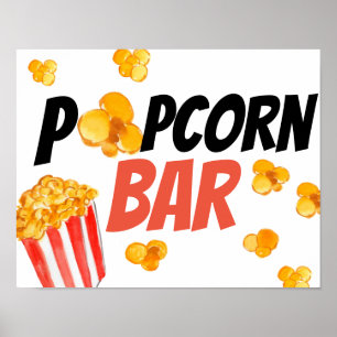 Póster Fiesta de película símbolo de poster de barra de p