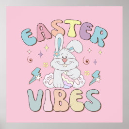 Póster Fiesta De Primavera Pastel De Vibes De Pascua