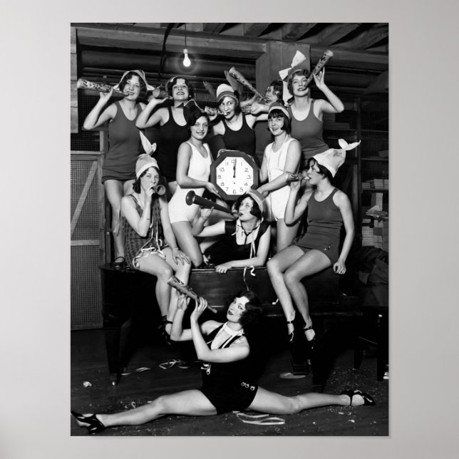 Póster fiesta DE PROHIBICIÓN DE AÑOS NUEVOS 1927 (Frente)