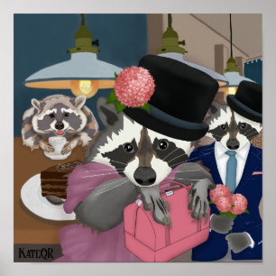 Póster Fiesta de Raccoon.