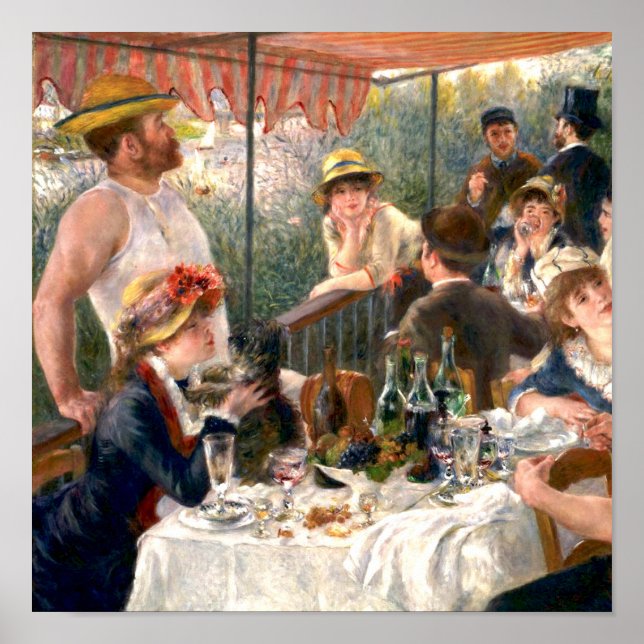 Póster Fiesta de Renoir French Luncheon Boating (Frente)
