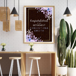 Póster Fiesta de retiro de acuarela de Pastel floral rúst