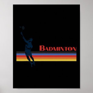 Póster Fiesta de Retro Badminton 70 Y 80