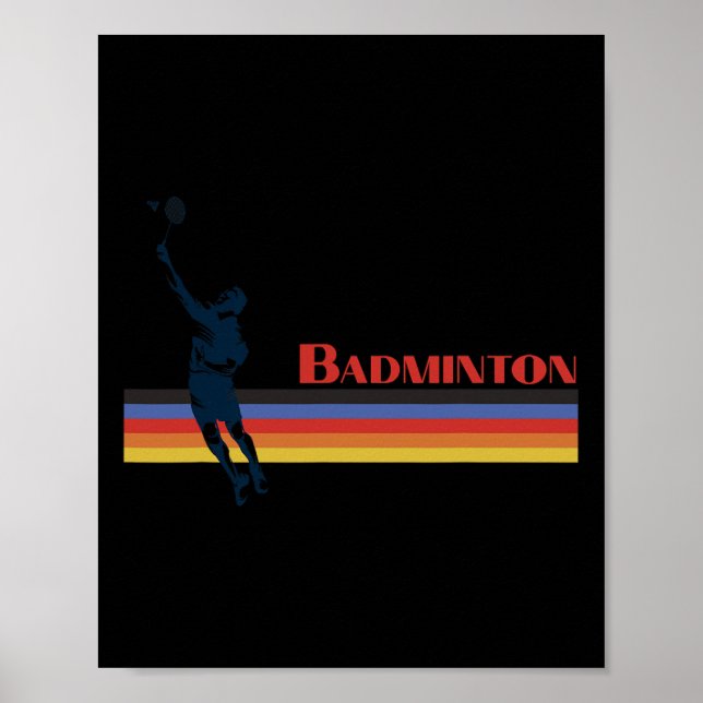 Póster Fiesta de Retro Badminton 70 Y 80 (Frente)
