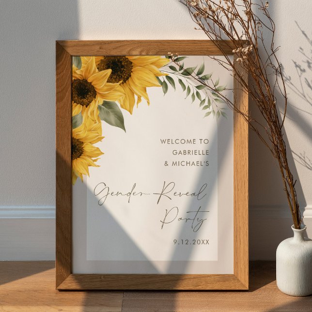 Póster FIESTA de revelación de género de girasol SUTTON (Subido por el creador)