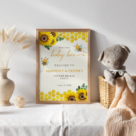 Póster Fiesta de Revelación de Género Qué Será Bebé Abeja