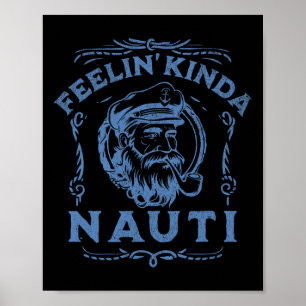 Póster Fiesta de rock náutico Nauti Motor Boat Capitán Am