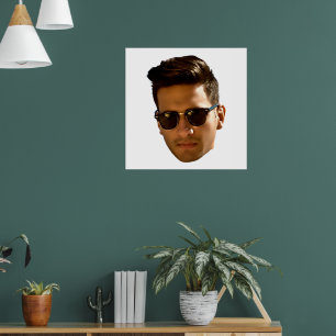 Póster Fiesta de soltera con recorte de cara personalizad