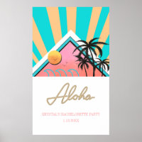 Fiesta de Soltera en Playa Tropical Caliente Neon
