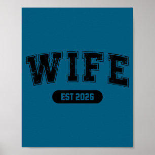 Póster Fiesta de soltero de matrimonio esposa y marido es