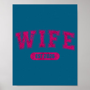 Póster Fiesta de soltero matrimonio esposa y marido est 2