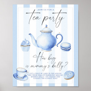 Póster Fiesta de té azul ¿Qué tan grande es el juego de l
