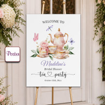 Fiesta de té elegante mariposas despedida de solte