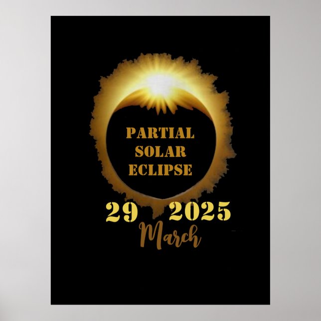 Póster Fiesta de visualización de evento de eclipse solar (Frente)