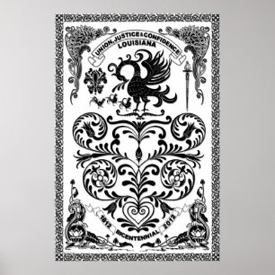 Póster Fiesta del Bicentenario Louisiana Mardi Gras Véase