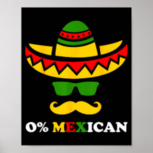 Póster Fiesta del cinco de mayo divertida cien por cien m