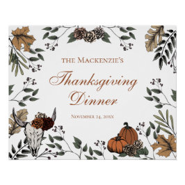 Póster Fiesta del Día de Acción de Gracias Cae Cosecha To