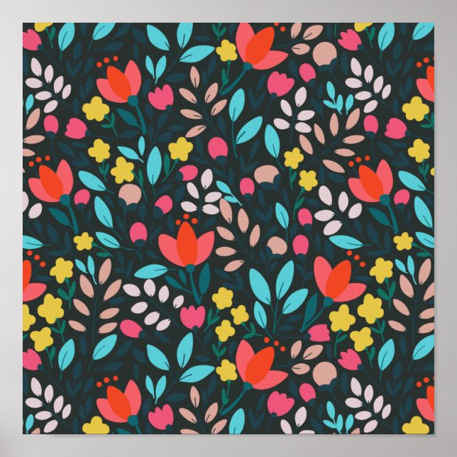 Póster Fiesta del Jardín de la Primavera caprichosa (Frente)