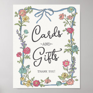 Póster Fiesta del Jardín de Verano Bright Floral Cards &