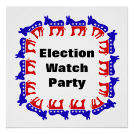 Póster Fiesta del Observador Electoral Demócrata