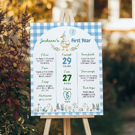 Póster Fiesta del primer cumpleaños de Silly Goose