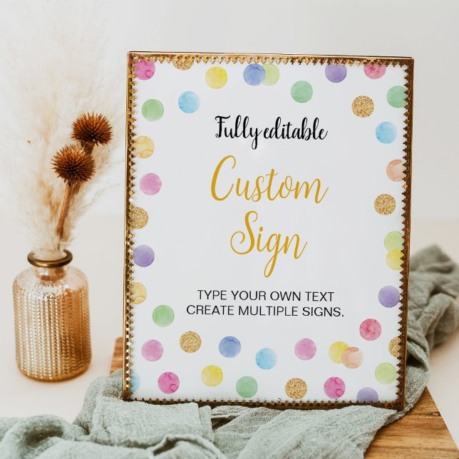 Póster Fiesta del punto del arcoiris Rótulo del primer cu (Subido por el creador)