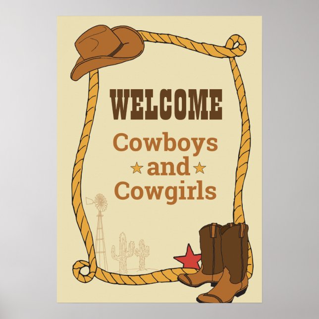 Póster Fiesta del Rodeo Occidental Primera fiesta de cump (Frente)