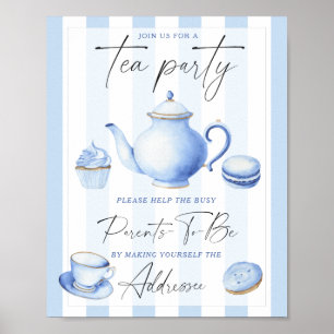 Póster Fiesta del té - Ayuda a los futuros padres ocupado