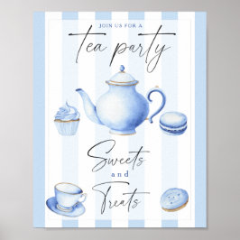 Póster Fiesta del té - baby shower de dulces y golosinas