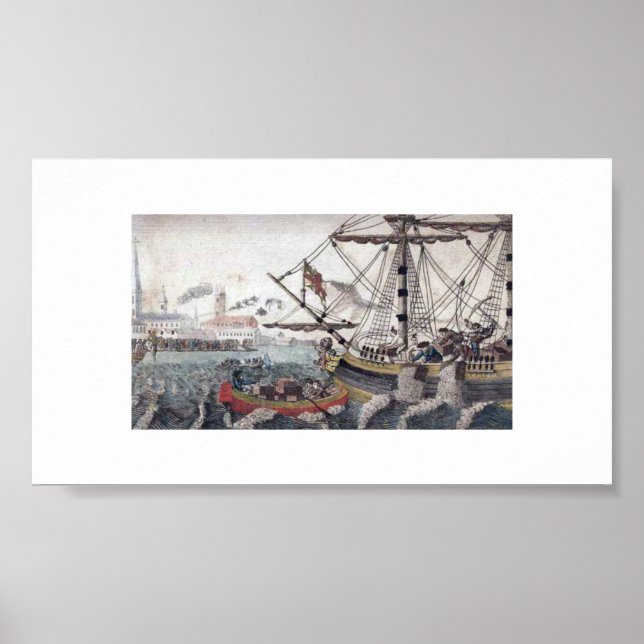 Póster Fiesta del té de Boston (Frente)