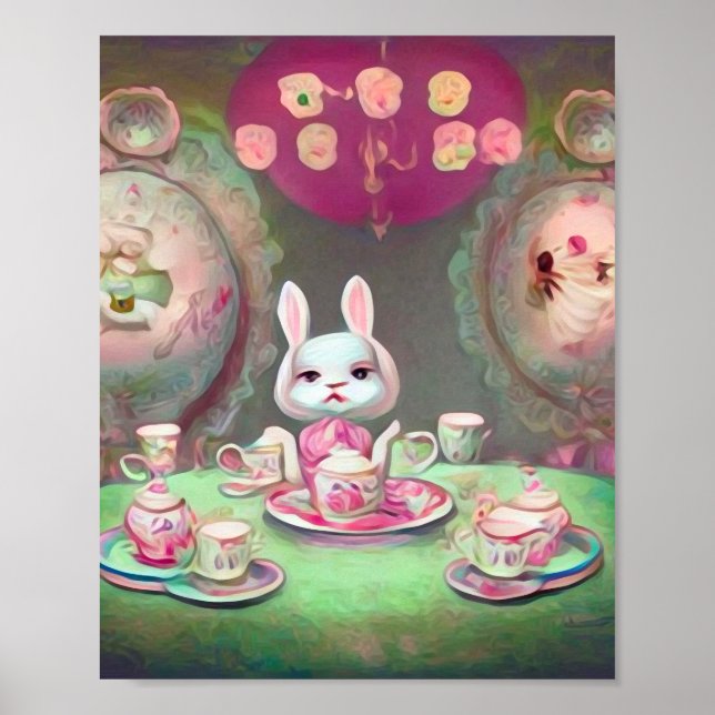 Póster Fiesta del té pintado (Frente)