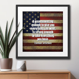 Póster Fiesta del Tea - Jefferson: Cuidado con el Gran Go