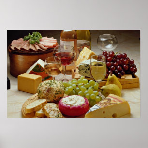 Póster Fiesta del vino y del queso