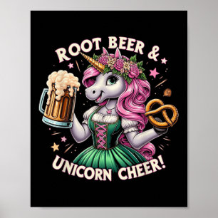 Póster Fiesta divertida de la cerveza alemana Drindl Unic