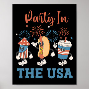 Póster Fiesta En Eeuu 4 De Julio, El Fiesta Estadounidens