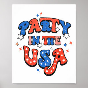 Póster Fiesta En Estados Unidos 4 De Julio Día De La Inde