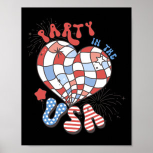 Póster Fiesta En Estados Unidos 4 De Julio Independencia 
