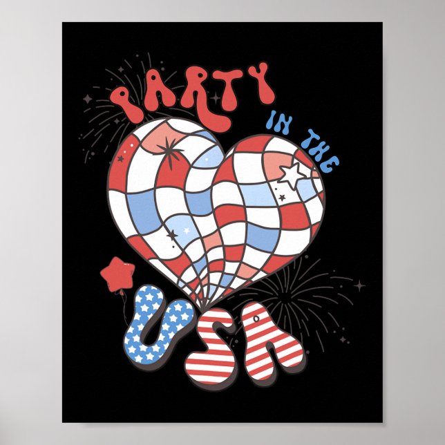 Póster Fiesta En Estados Unidos 4 De Julio Independencia  (Frente)