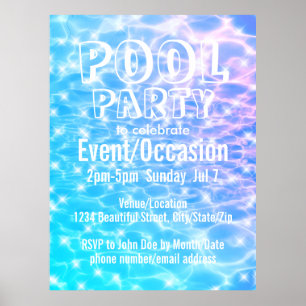 Póster Fiesta en la Piscina Fiesta de Playa Fiesta de Ver