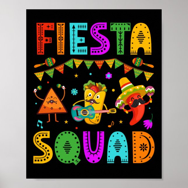 Póster Fiesta Escuadrón Cinco De Mayo Fiesta (Frente)