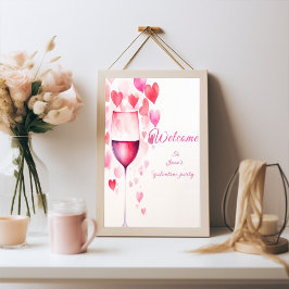 Póster Fiesta galentina rosa