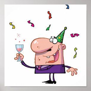Póster Fiesta gracioso Personalizado animal hombre